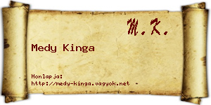 Medy Kinga névjegykártya